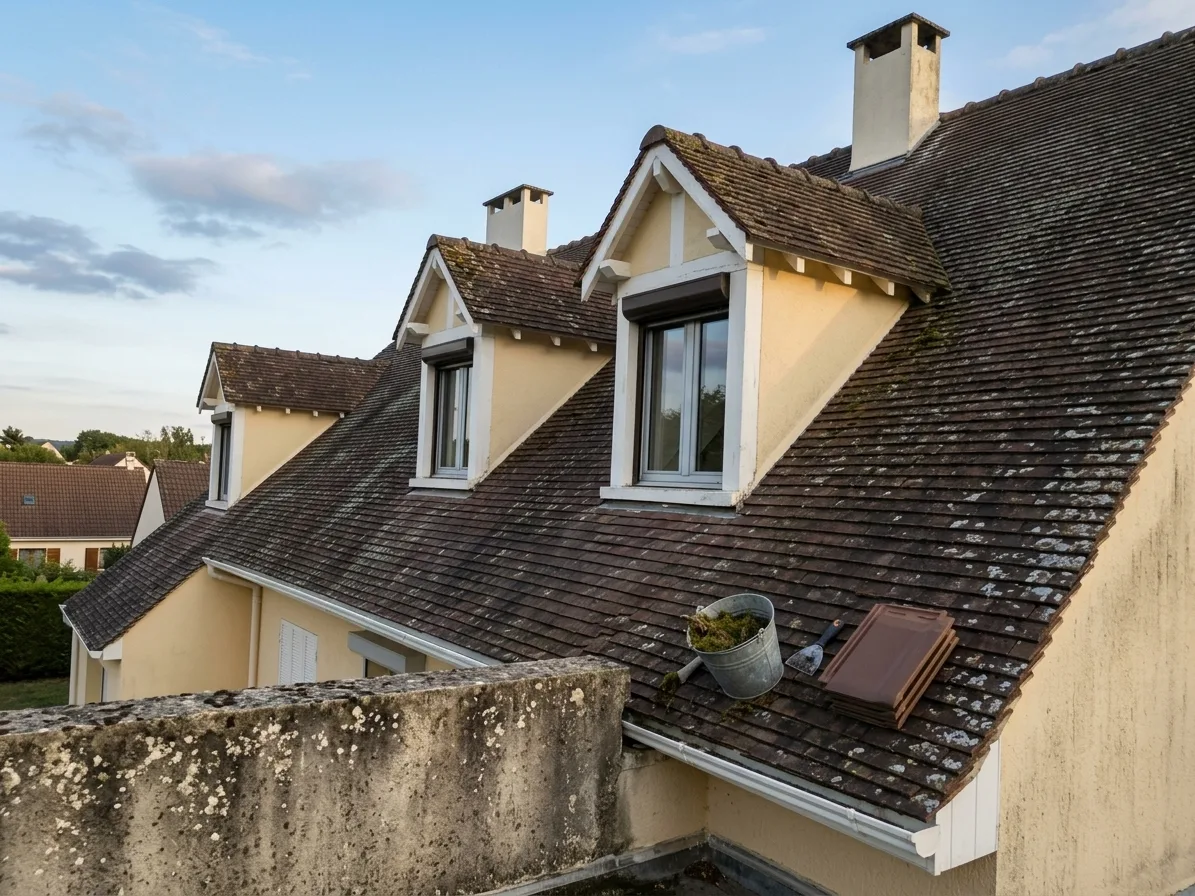 Démoussage de toiture à Villeparisis