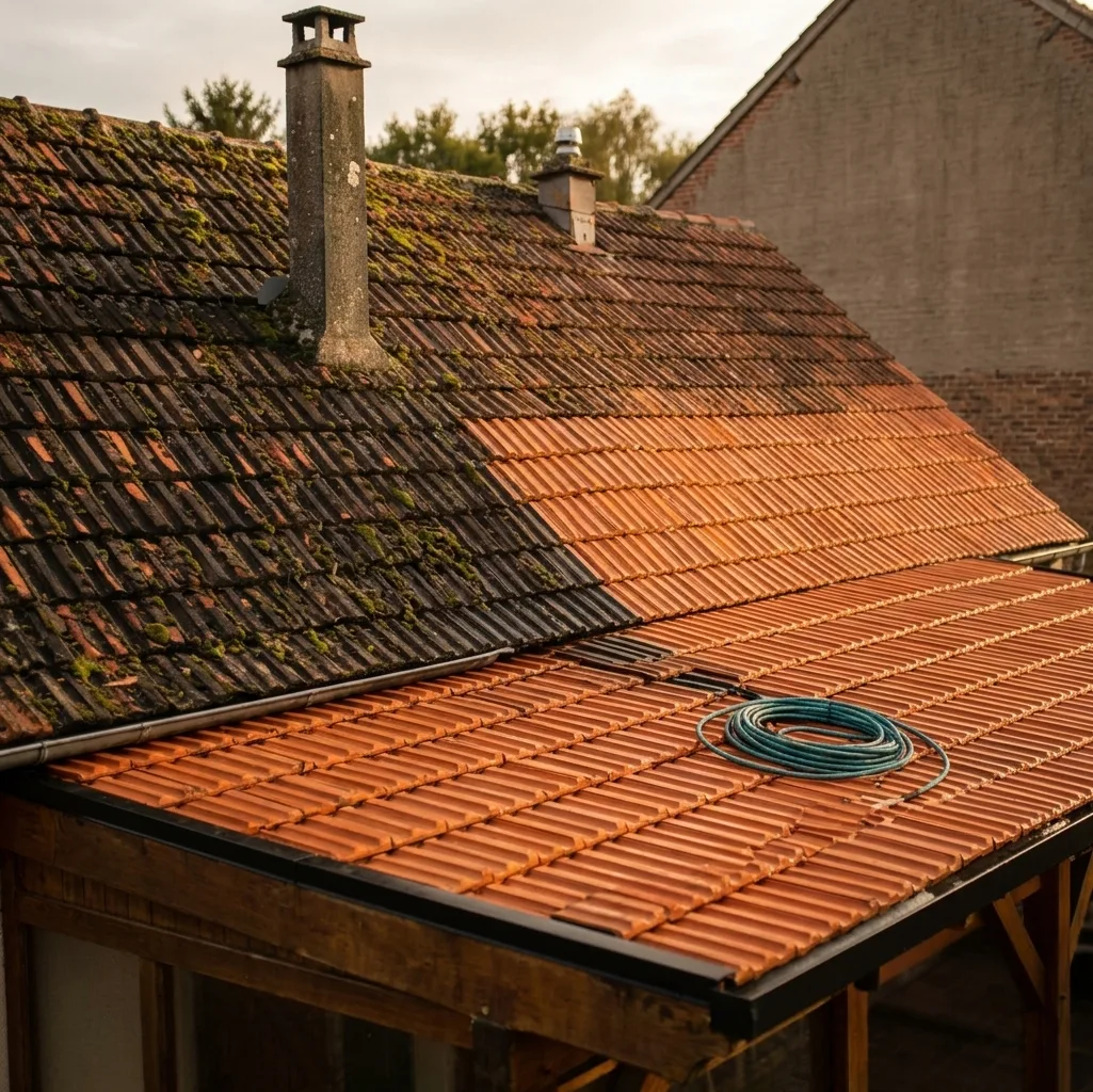 Démoussage de toiture à Villeparisis